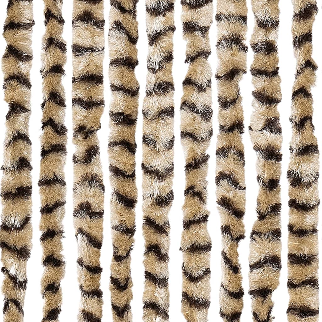 Zastor protiv muha bež i smeđa 118 x 220 cm od šenila