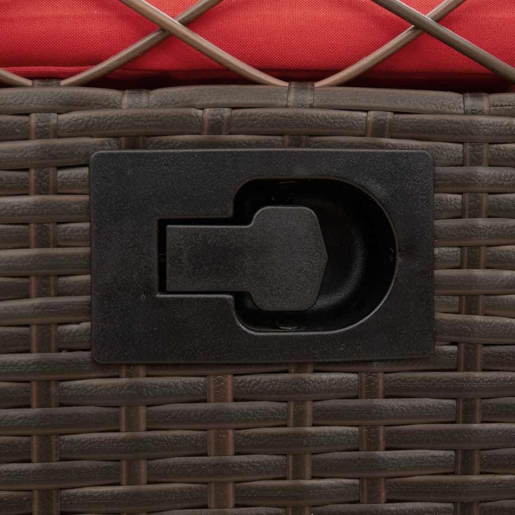 Vrtne stolice s naslonjačem 2 kom. smeđe od poliratana