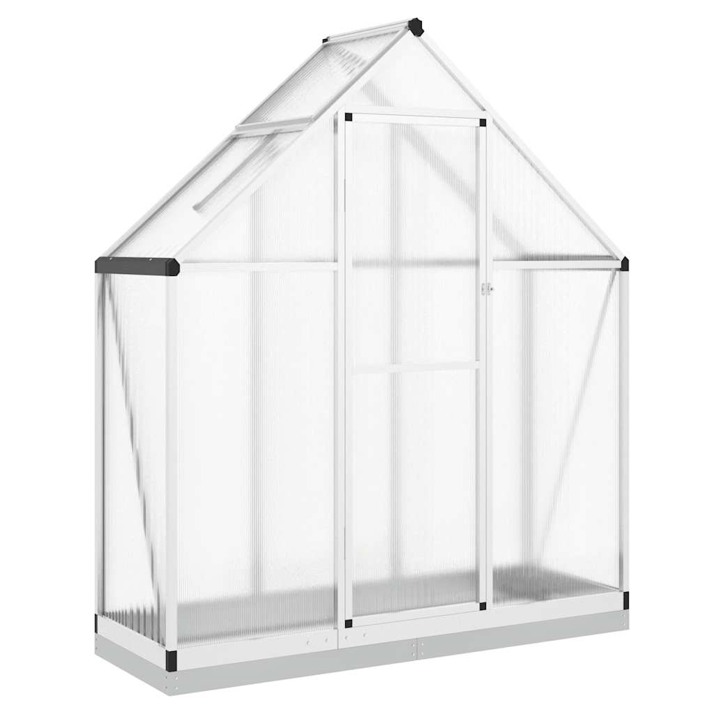 Staklenik s okvirom srebrni 169 x 58 x 202 cm aluminijski