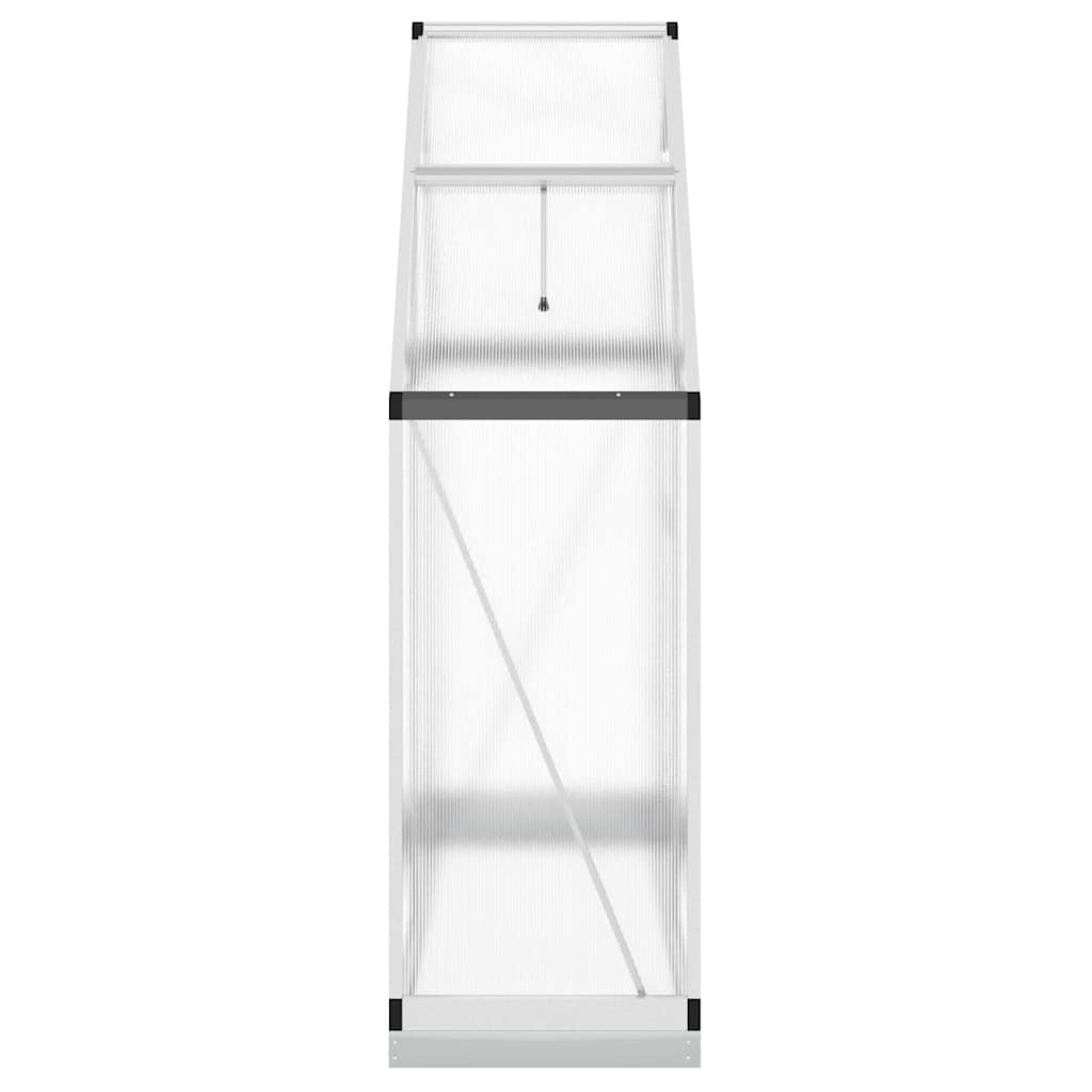 Staklenik s okvirom srebrni 169 x 58 x 202 cm aluminijski