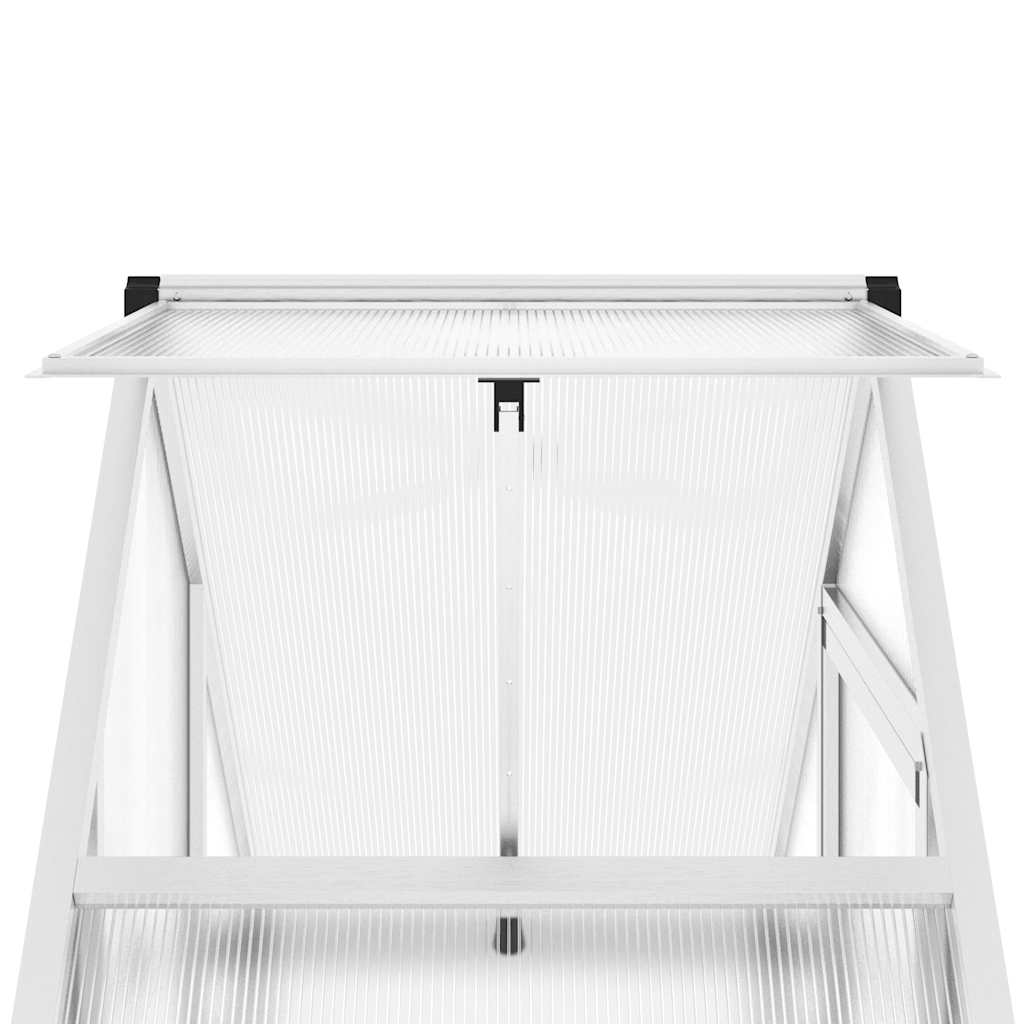 Staklenik s okvirom srebrni 169 x 58 x 202 cm aluminijski