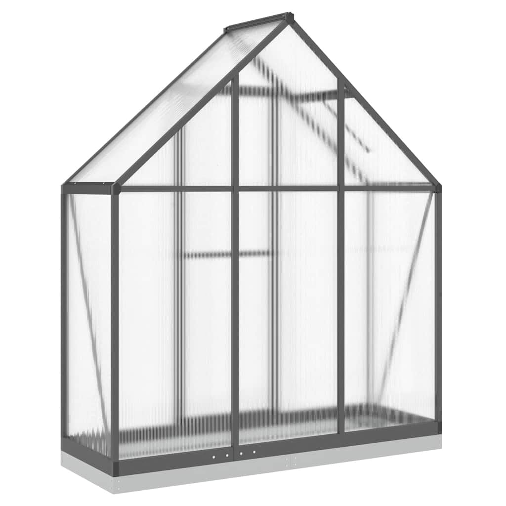 Staklenik s okvirom antracit 169 x 58 x 202 cm aluminijski