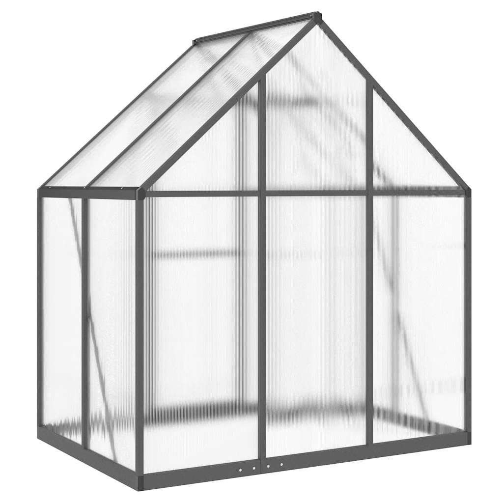 Staklenik s okvirom antracit 169 x 114 x 195 cm aluminijski