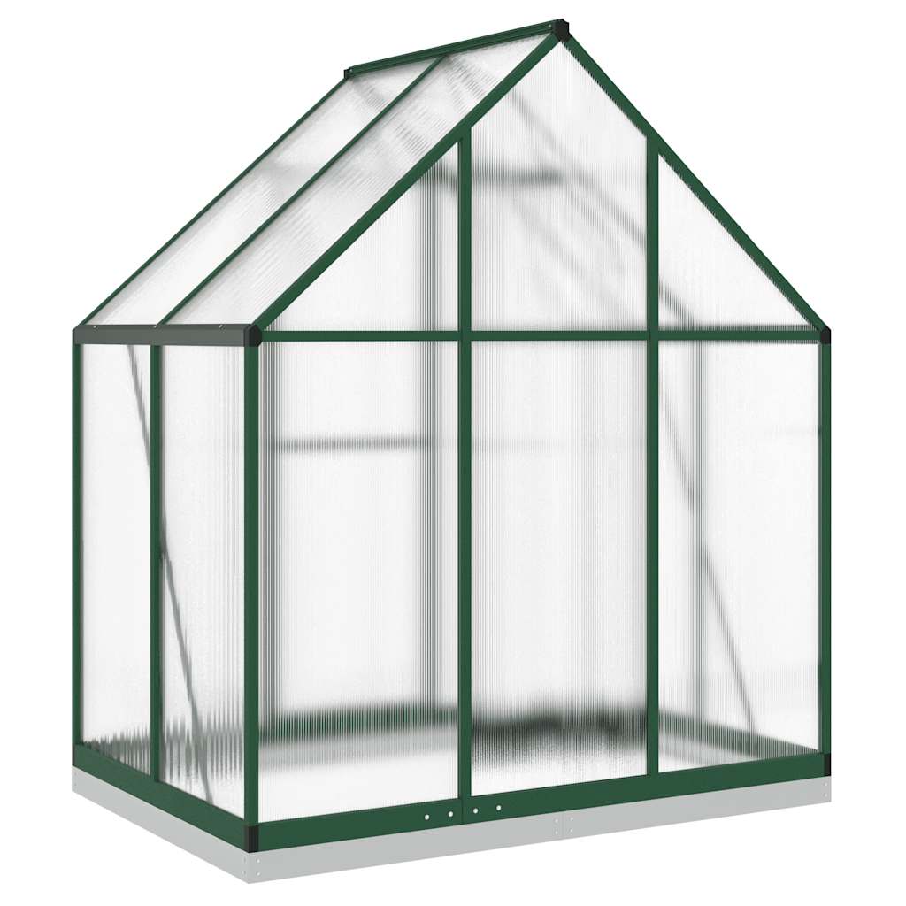 Staklenik s okvirom zeleni 169 x 114 x 202 cm aluminijski