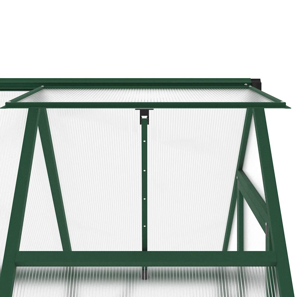 Staklenik s okvirom zeleni 169 x 114 x 202 cm aluminijski