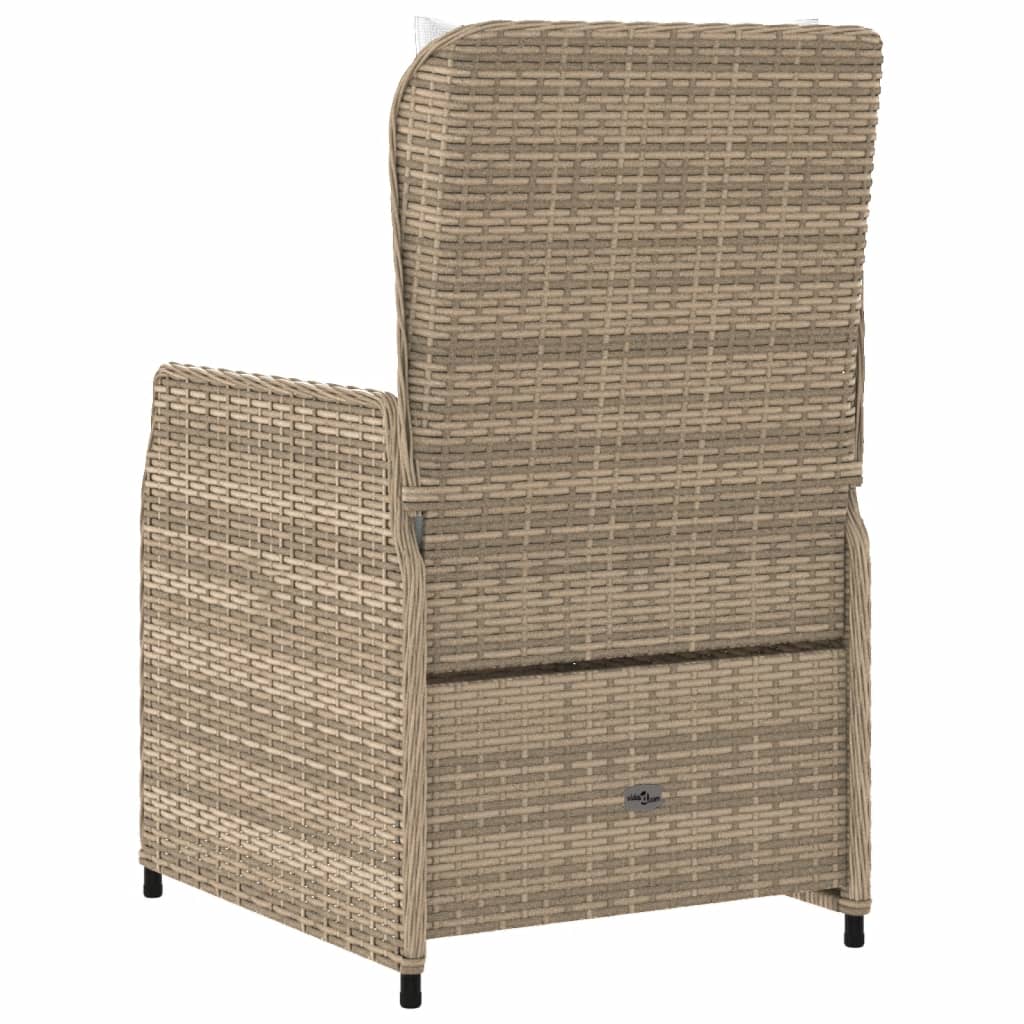 Vrtni naslonjači 2 kom za noge bež od poliratana
