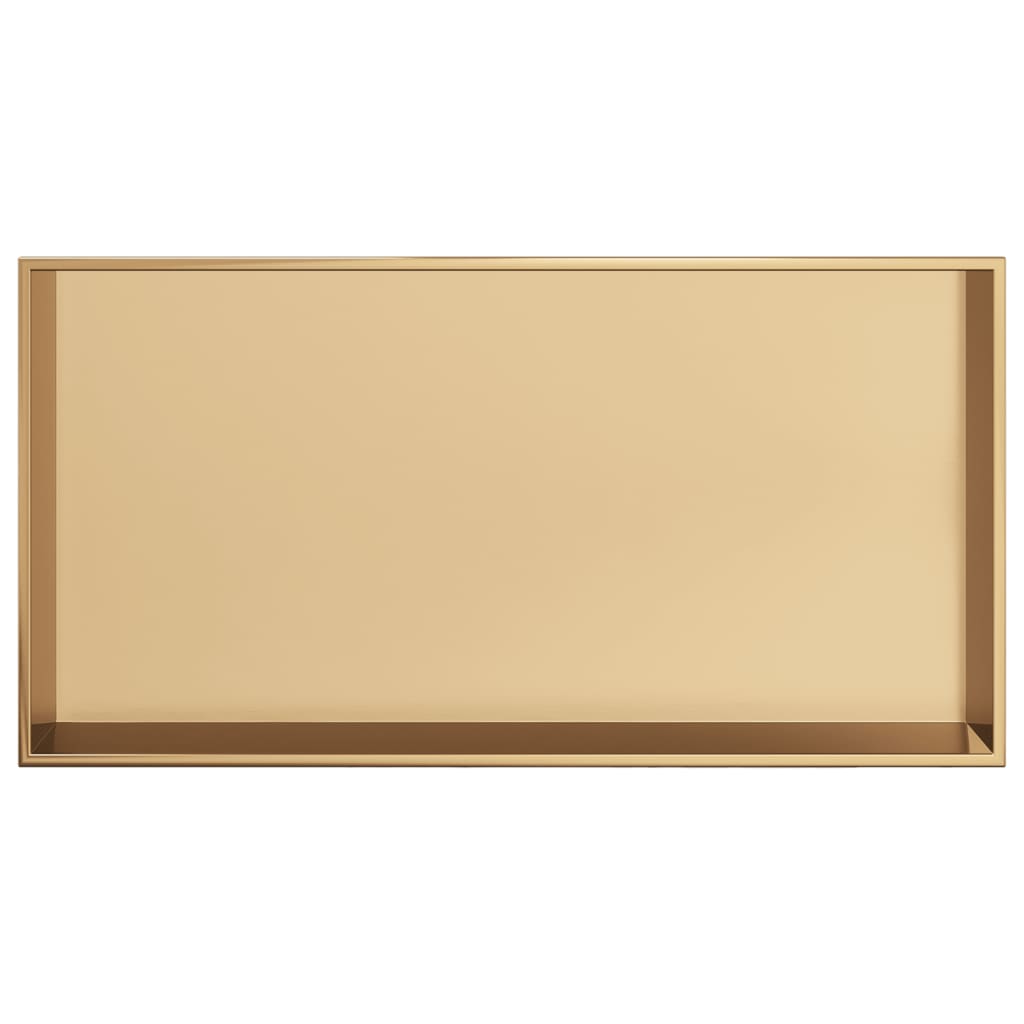 Niša za tuš boje poliranog zlata 62x32x9 cm nehrđajući čelik