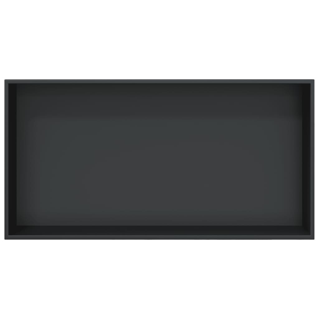 Niša za tuš mat crna 62x32x9 cm nehrđajući čelik