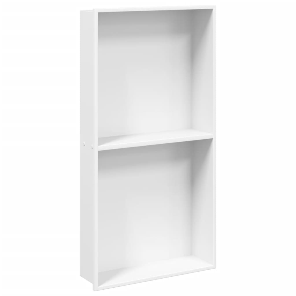 Niša za tuš mat bijela 32x62x9 cm nehrđajući čelik
