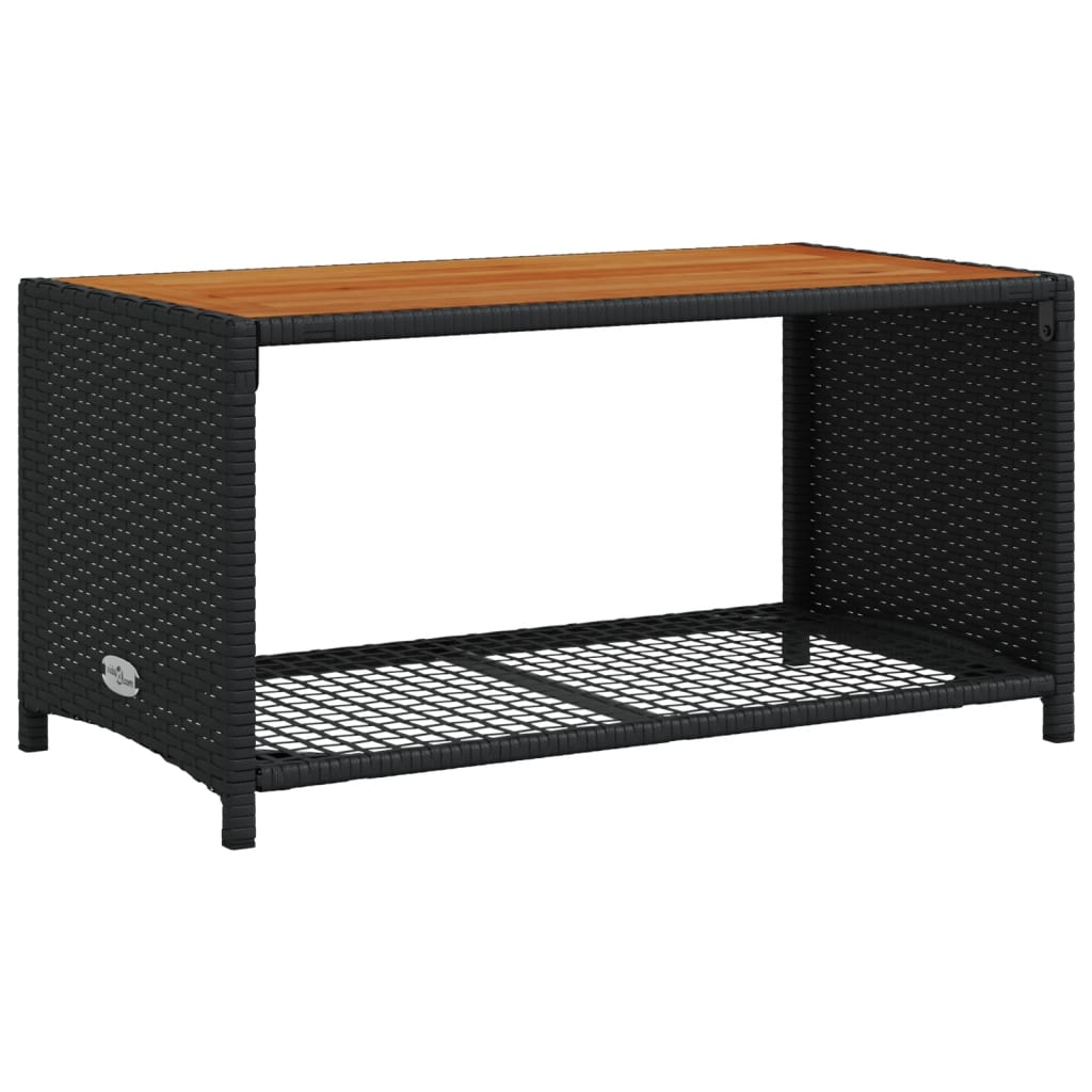 4-dijelni set vrtnih sofa od poliratana s jastucima crni