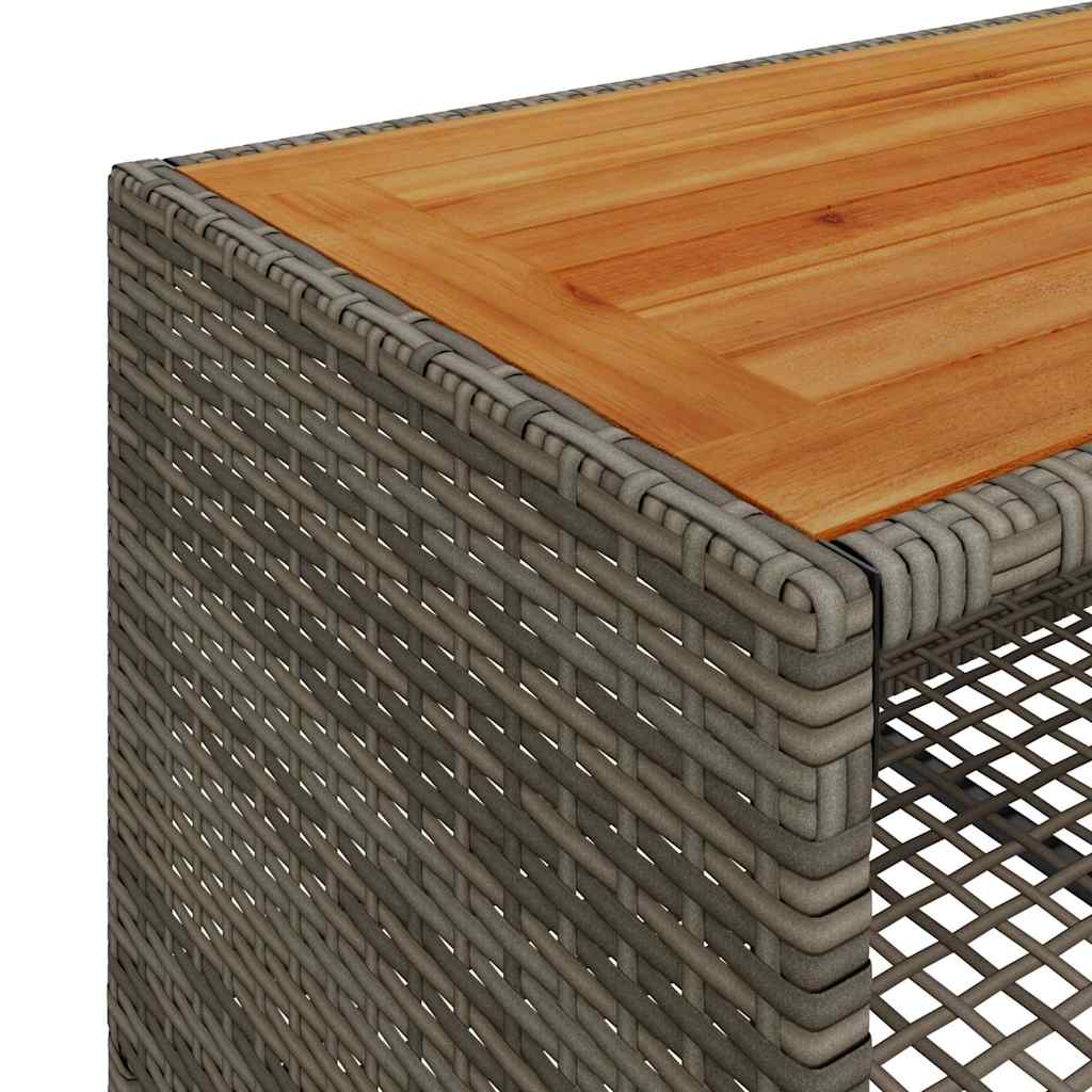4-dijelni set vrtnih sofa od poliratana s jastucima sivi