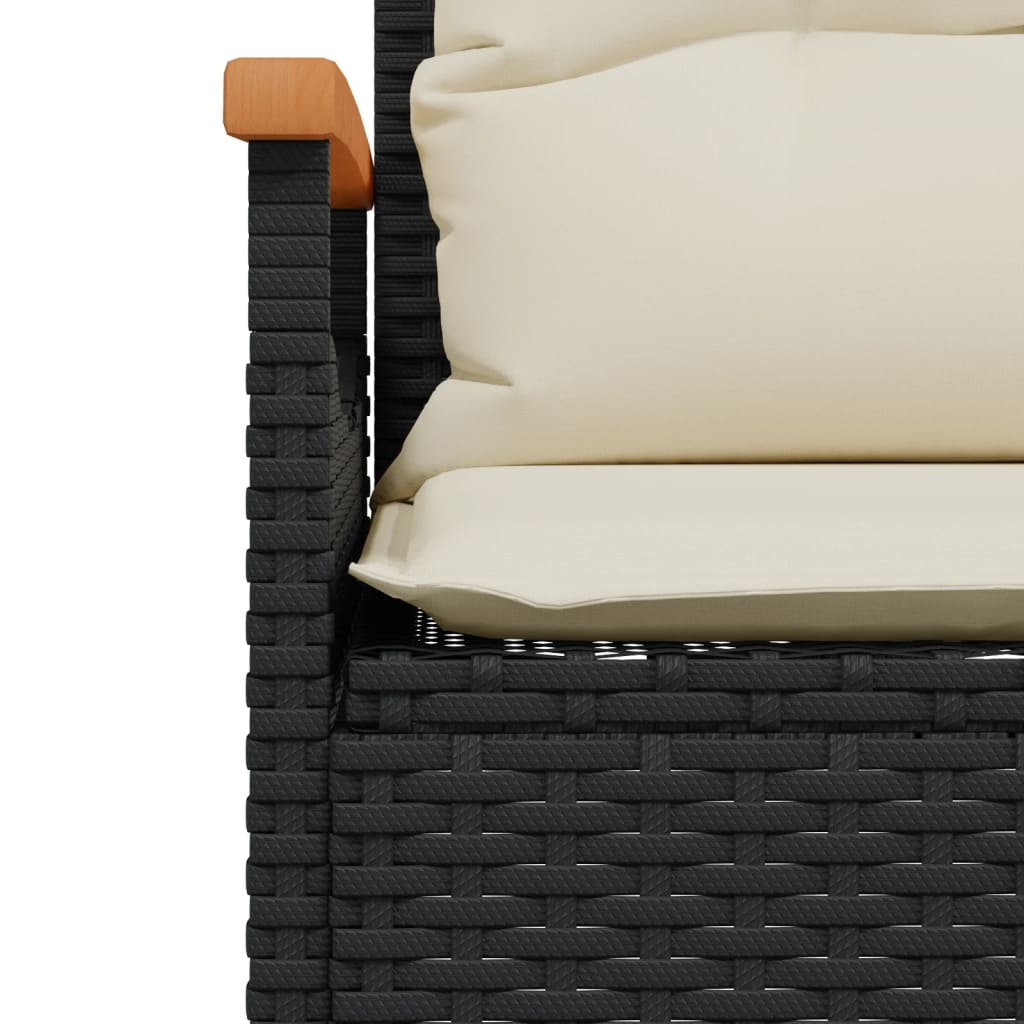 Vrtna klupa s jastucima 116 x 62,5 x 74 cm od poliratana