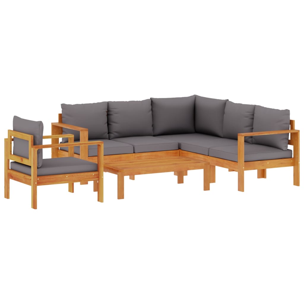 5-dijelna set vrtnih sofa od masivnog drva bagrema s jastucima