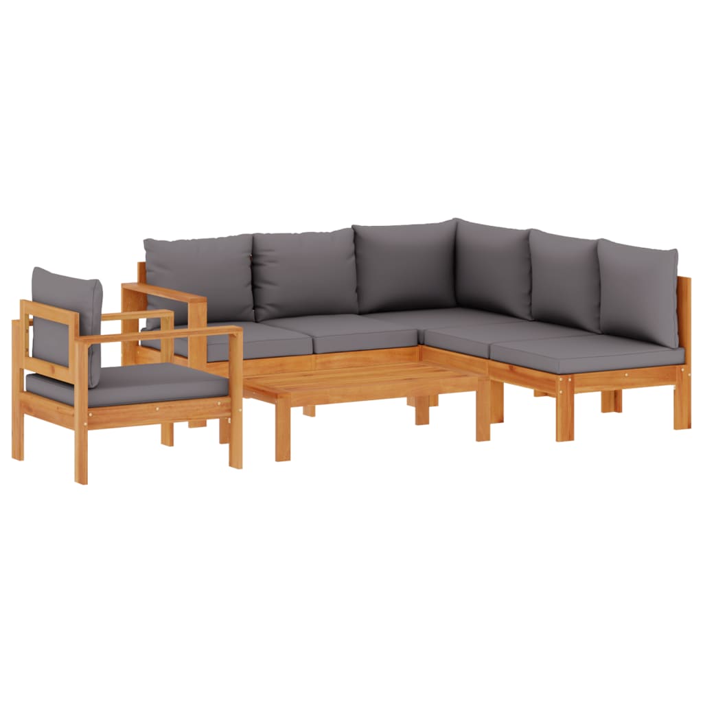 5-dijelna set vrtnih sofa od masivnog drva bagrema s jastucima