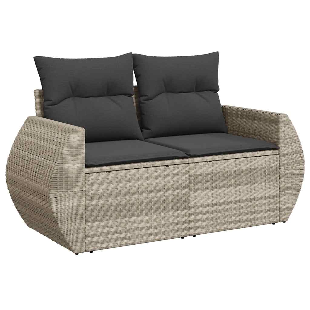 7-dijelni set vrtnih sofa svjetlosivi od poliratana