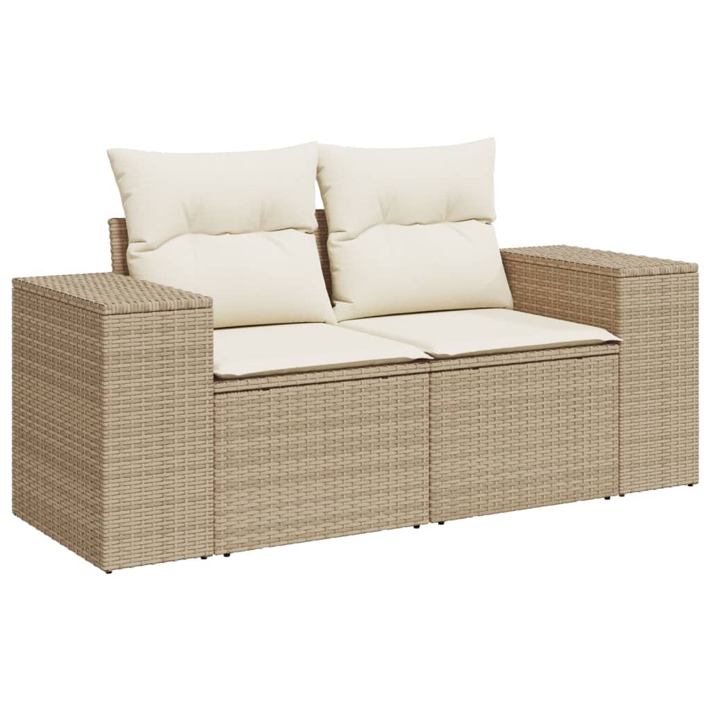 4-dijelni set vrtnih sofa s jastucima bež od poliratana