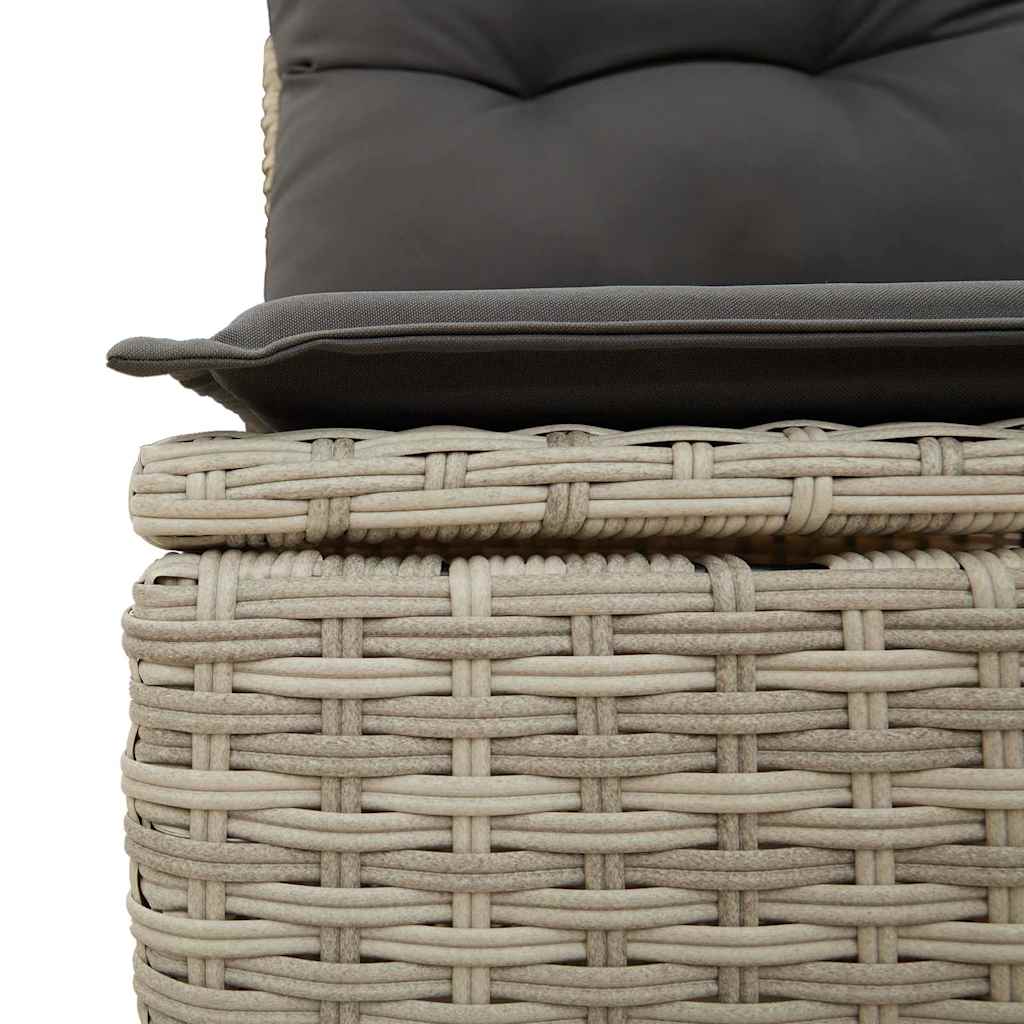 8-dijelni set vrtnih sofa od poliratana s jastucima svjetlosivi