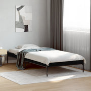 Okvir za krevet crni 75 x 190 cm od konstruirano drvo i metal