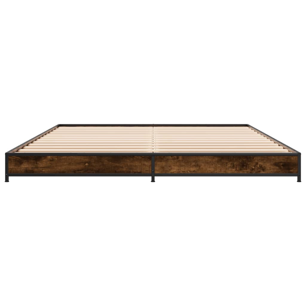 Okvir kreveta boja hrasta 120x200 cm konstruirano drvo i metal