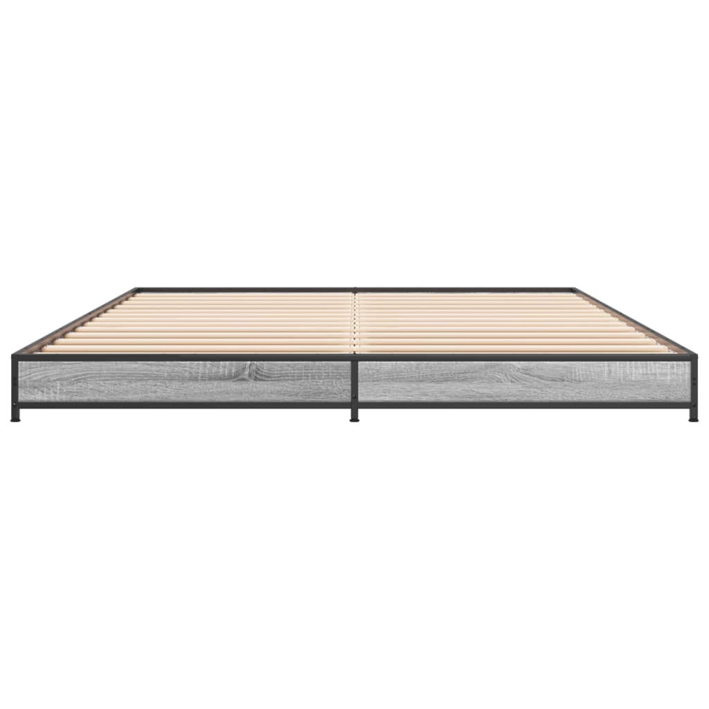 Okvir kreveta boja hrasta 120x200 cm konstruirano drvo i metal