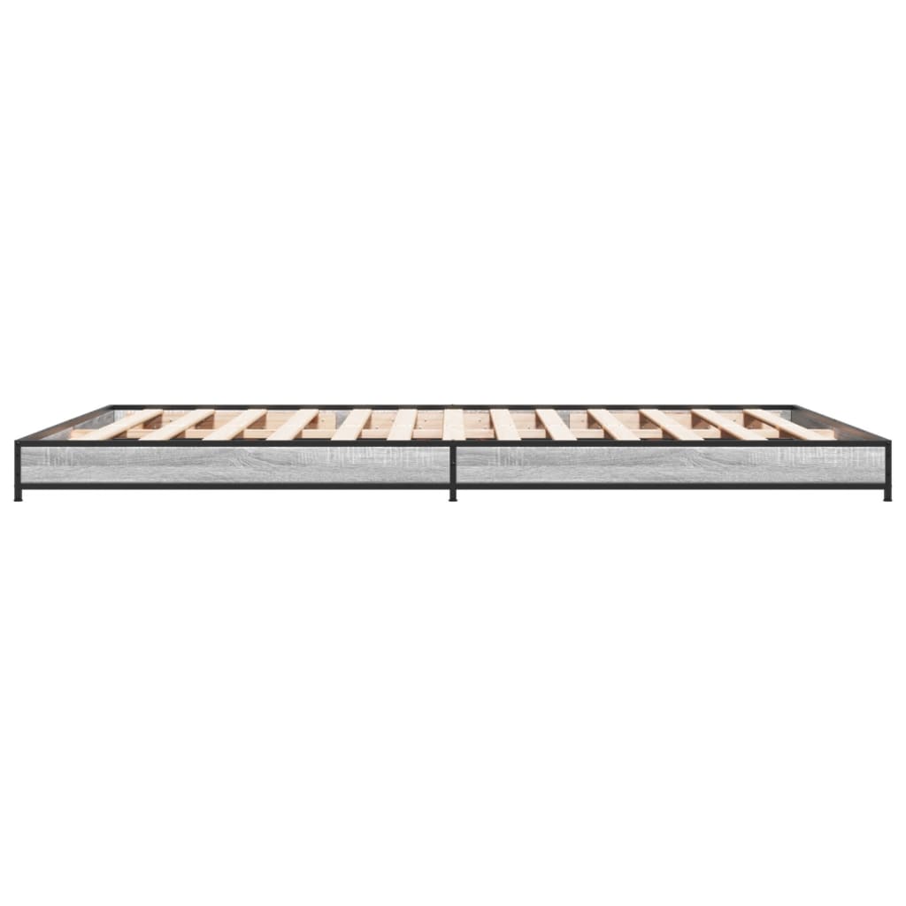 Okvir kreveta boja hrasta 120x200 cm konstruirano drvo i metal