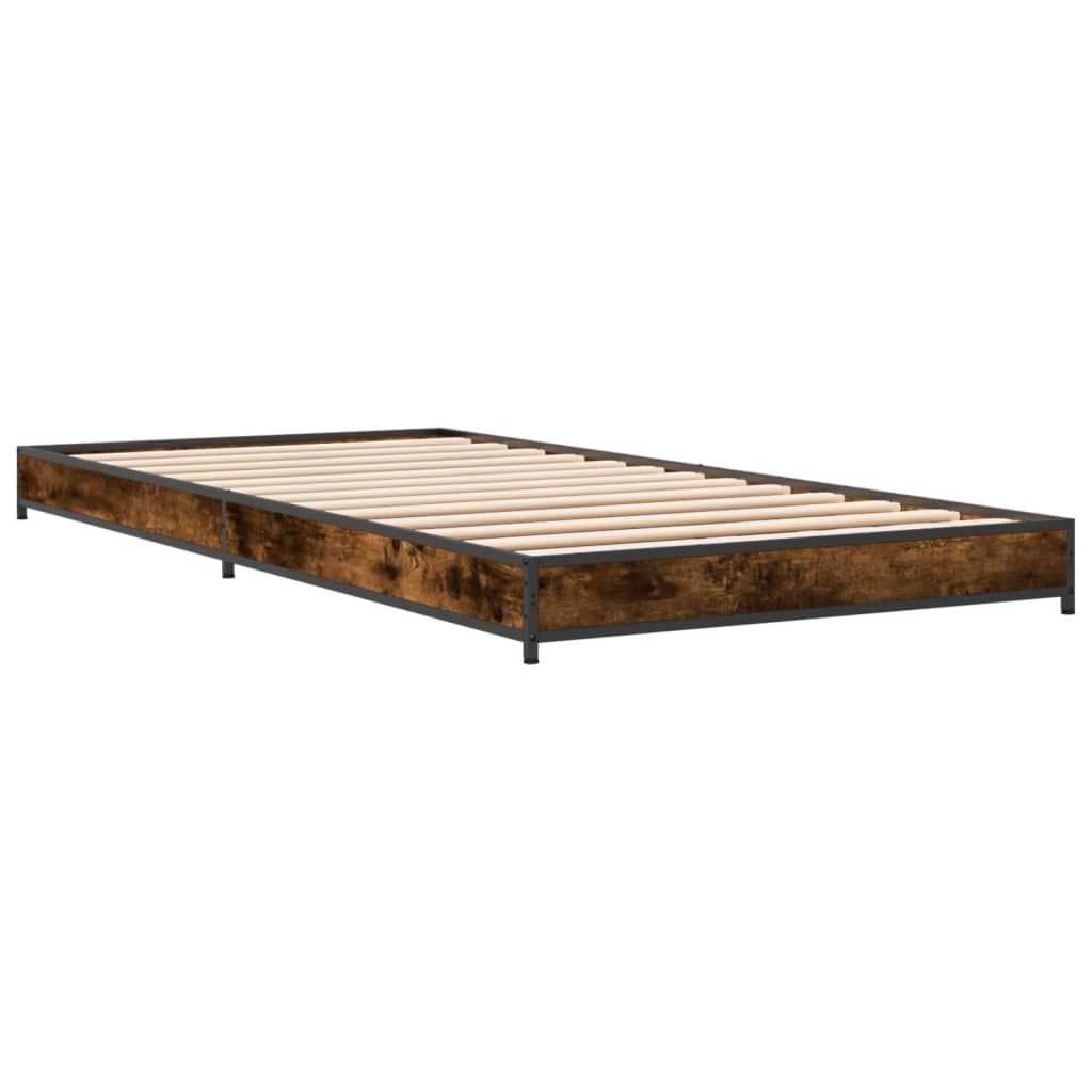 Okvir za krevet boja hrasta 120x200cm konstruirano drvo i metal
