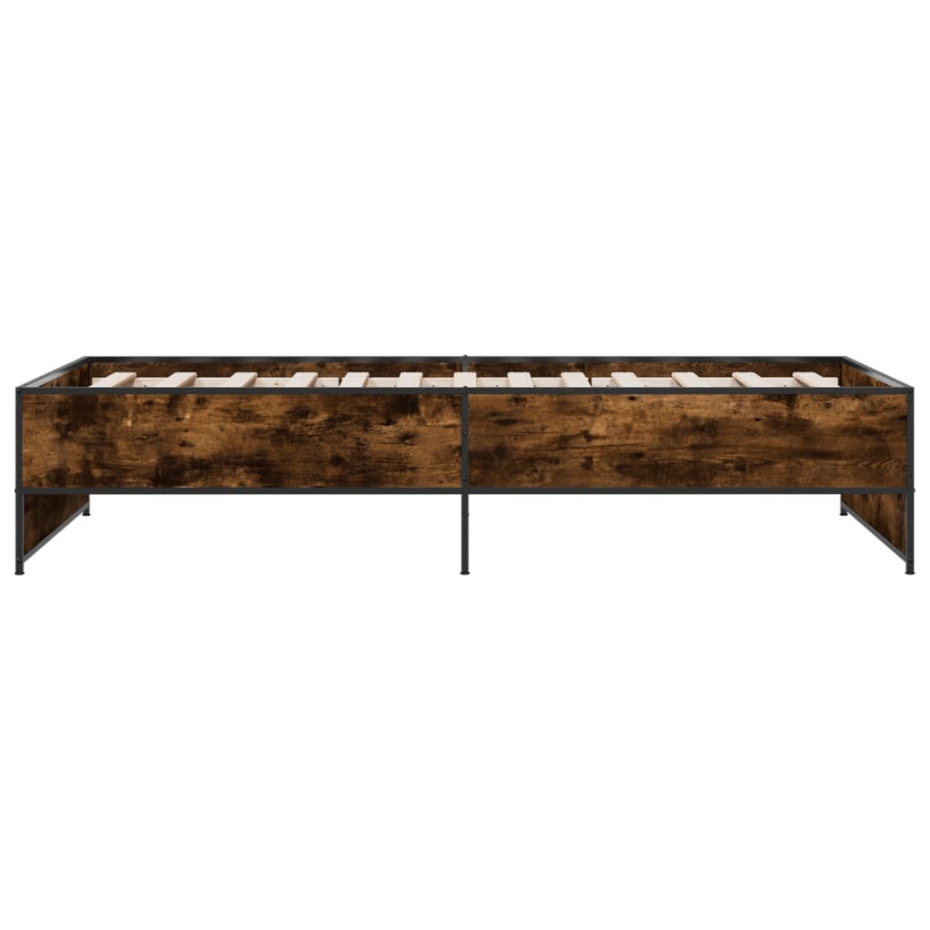 Okvir kreveta boja hrasta 75 x 190 cm konstruirano drvo i metal