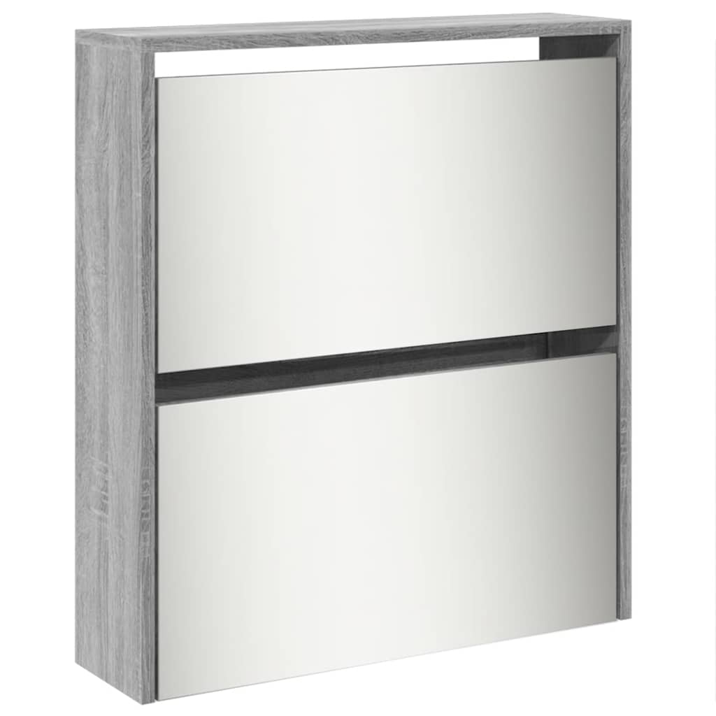 Ormarić za cipele s ogledalom 5razine boja hrasta 63x17x169,5cm