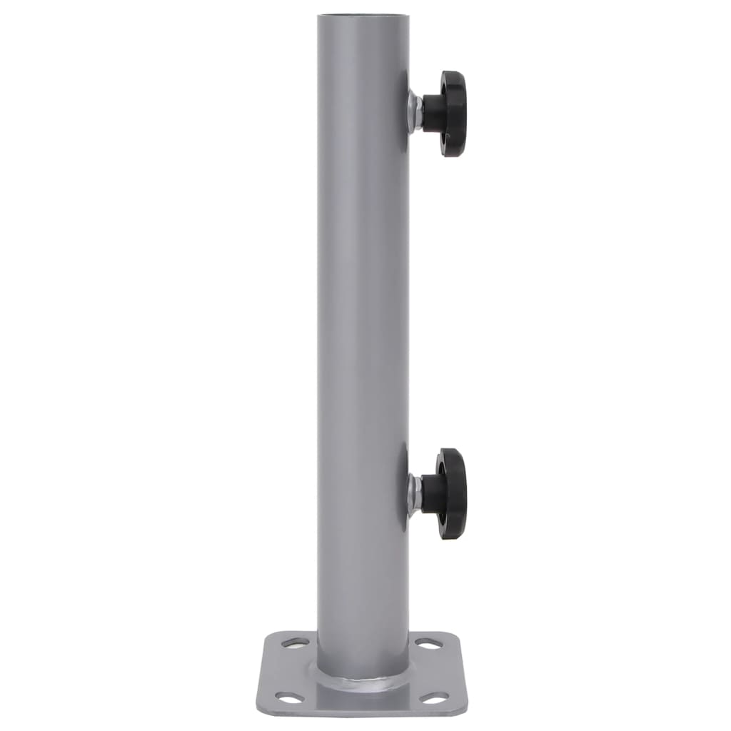 Baza suncobrana za stup Ø 32/34/38 mm srebrna čelična