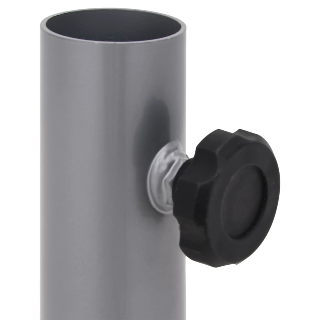 Baza suncobrana za stup Ø 32/34/38 mm srebrna čelična