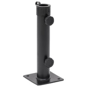 Baza suncobrana za stup Ø 38/48 mm mat crna čelična