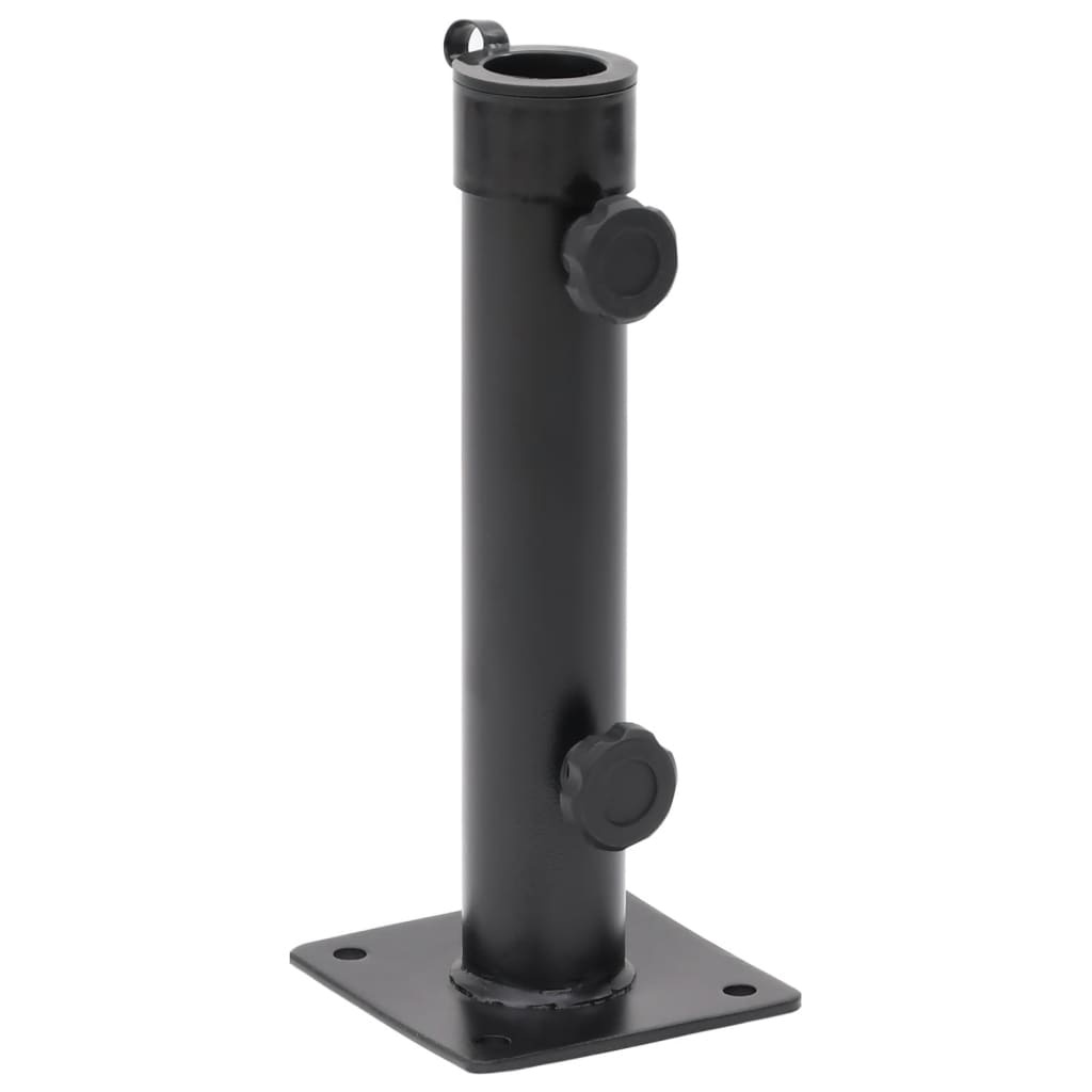 Baza suncobrana za stup Ø 38/48 mm mat crna čelična