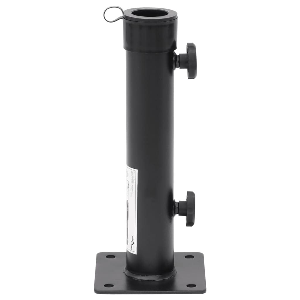 Baza suncobrana za stup Ø 38/48 mm mat crna čelična
