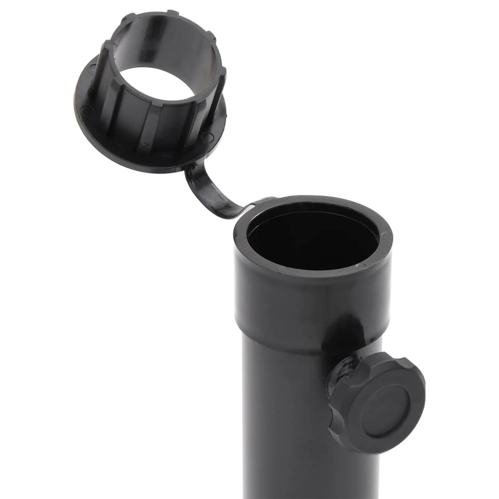 Baza suncobrana za stup Ø 38/48 mm mat crna čelična