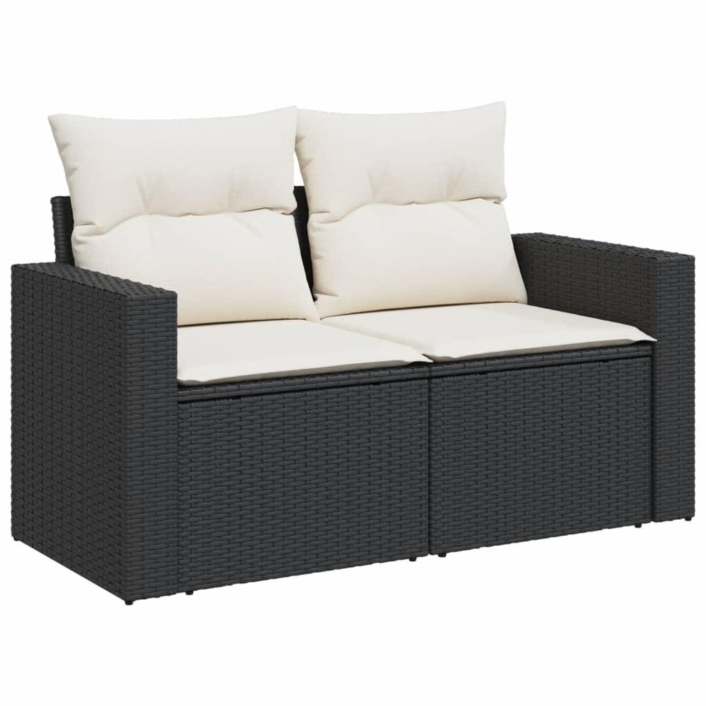 10-dijelni set vrtnih sofa od poliratana s jastucima smeđi
