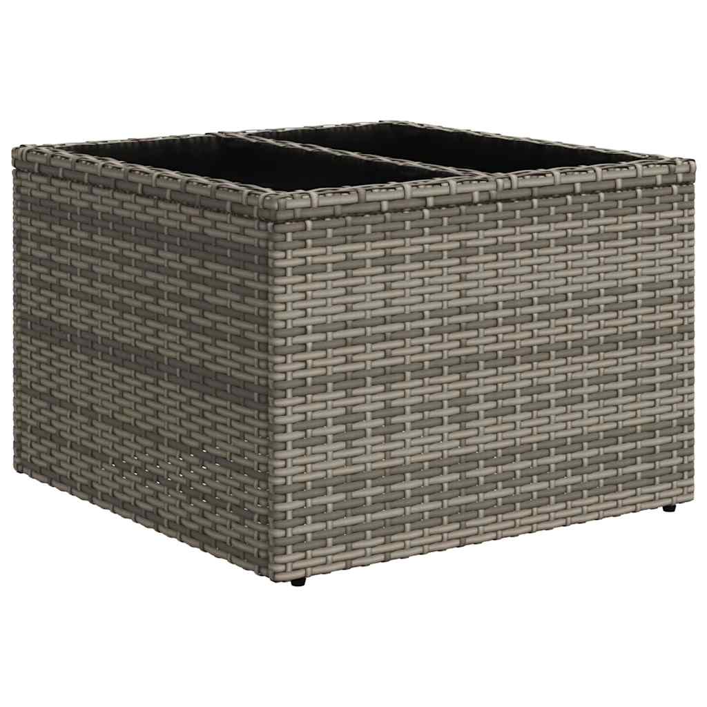 11-dijelni set vrtnih sofa poliratan s jastucima svijetlosivi