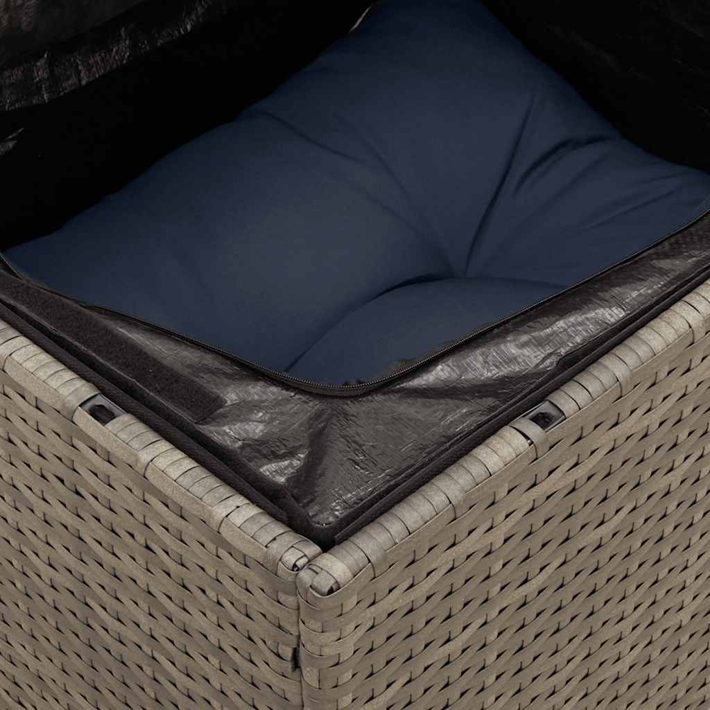 8-dijelni set vrtnih sofa od poliratana s jastucima sivi