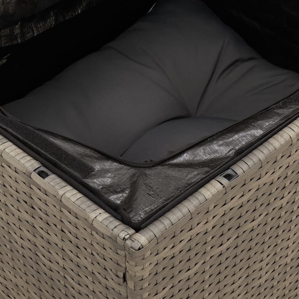 6-dijelni set vrtnih sofa od poliratana s jastucima sivi