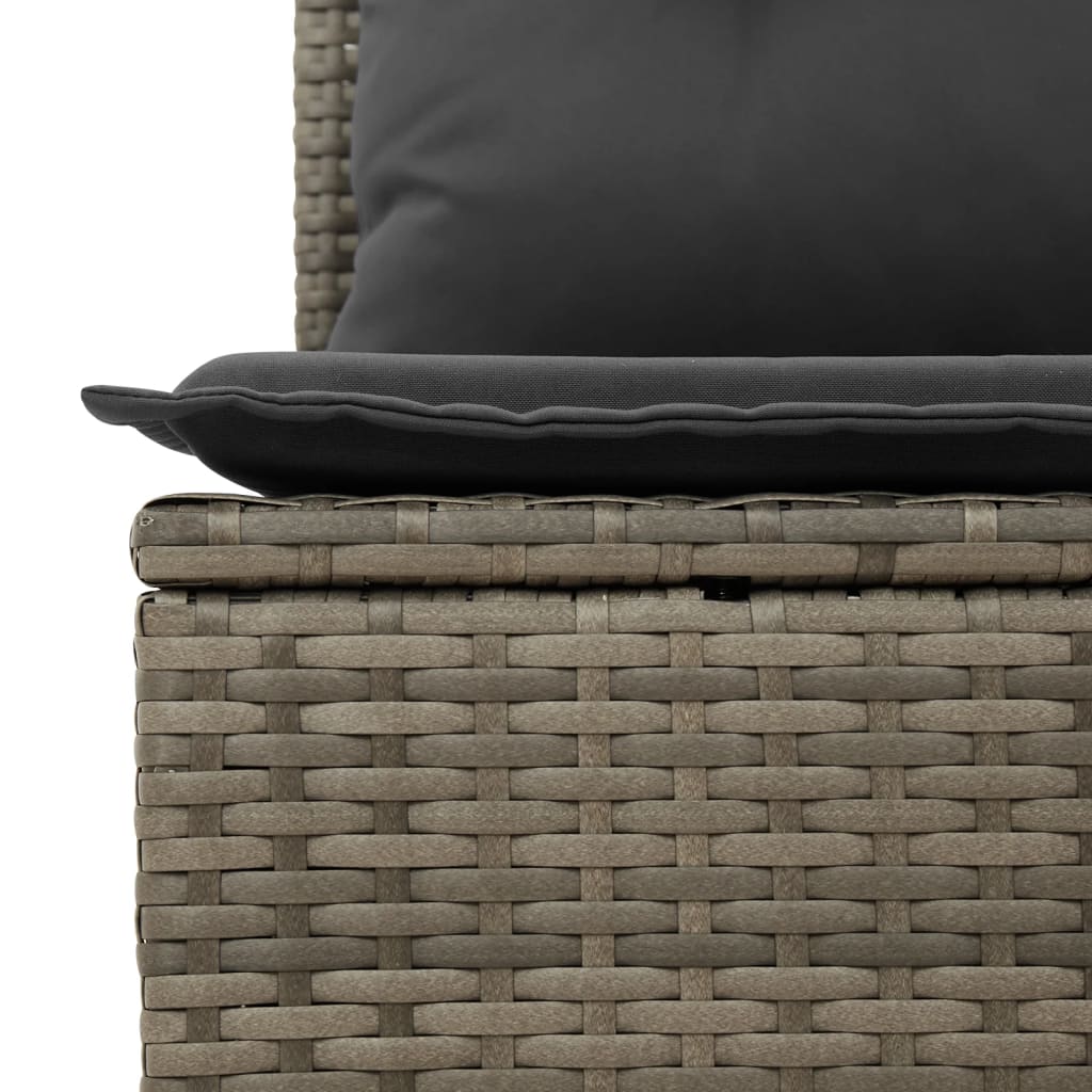 7-dijelni set vrtnih sofa sivi od poliratana