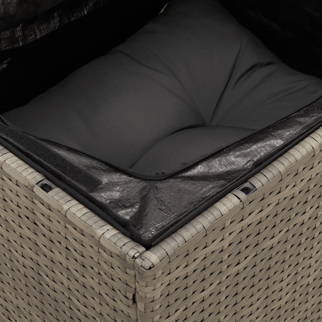 11-dijelni set vrtnih sofa od poliratana s jastucima sivi