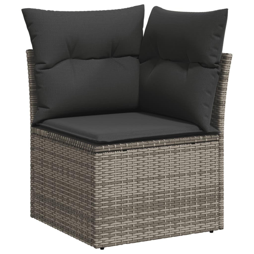 7-dijelni set vrtnih sofa sivi od poliratana