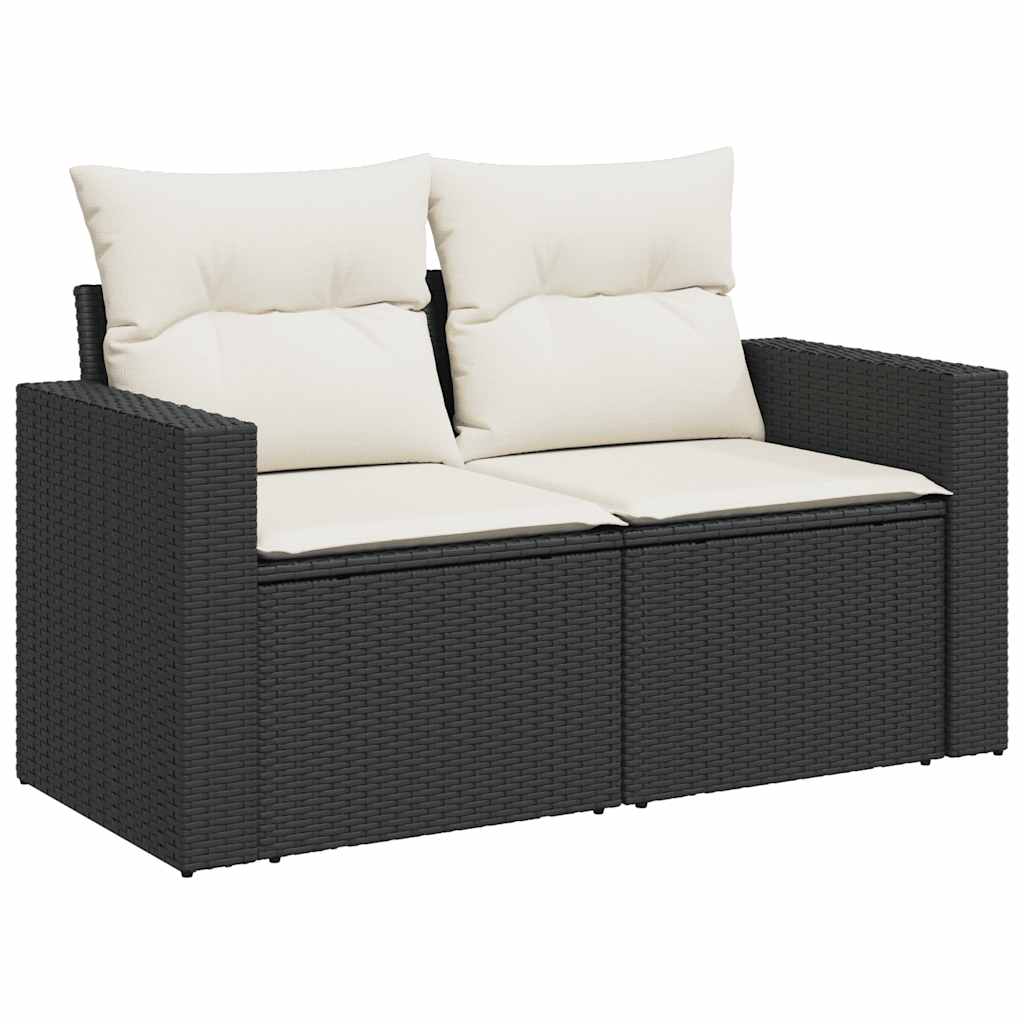 13-dijelni set vrtnih sofa s jastucima poliratan crni