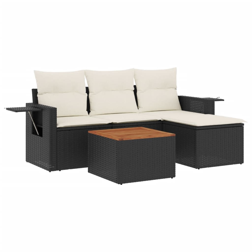 5-dijelni set vrtnih sofa s jastucima od poliratana