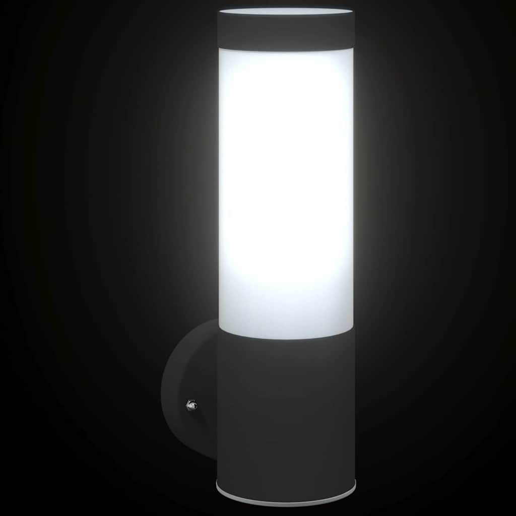 Vanjska zidna lampa Crna 12 x 8,5 x 27 cm