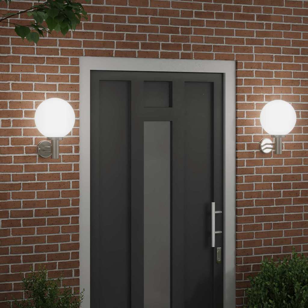 Vanjska zidna lampa 2 pcs Srebrno 28 x 25 x 38 cm