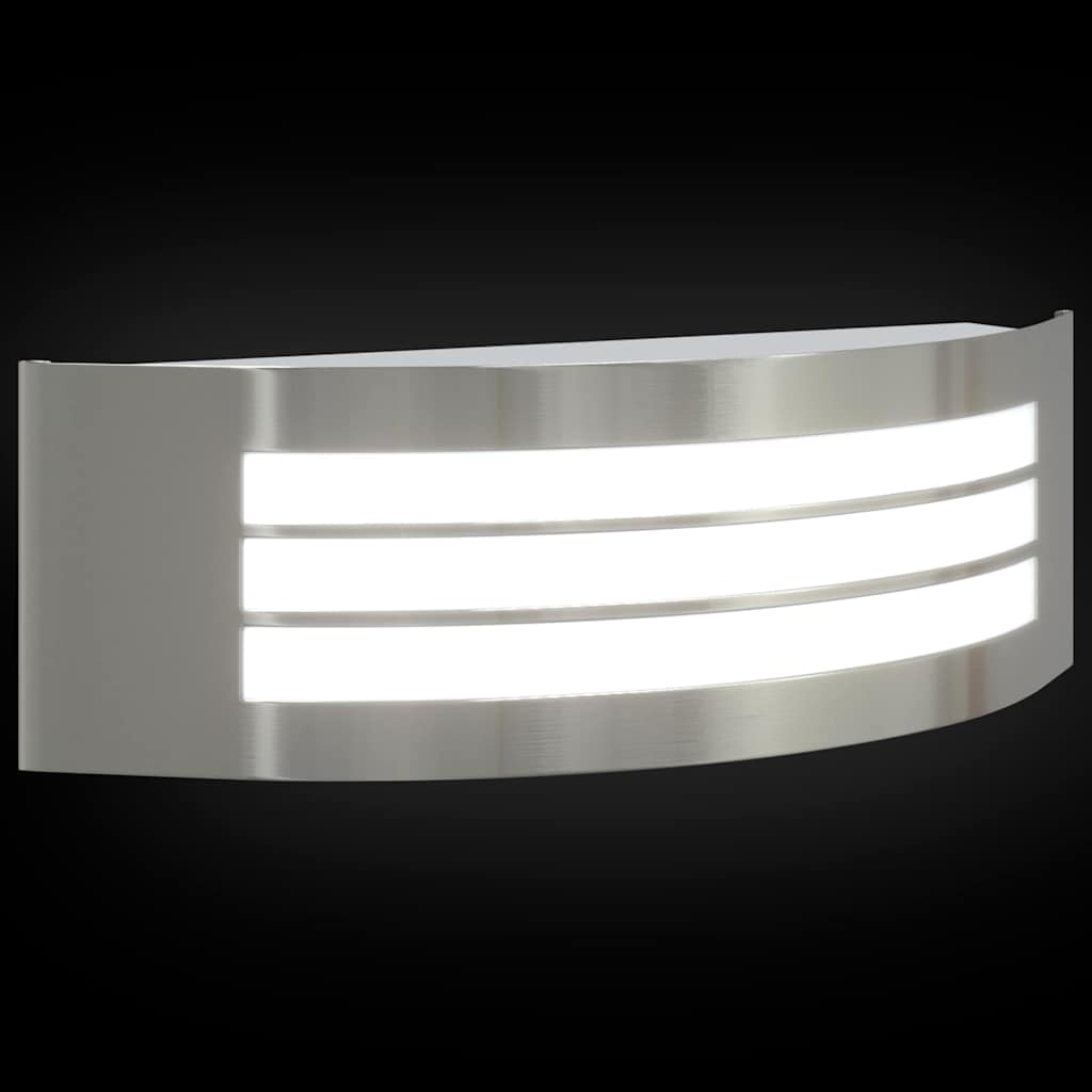 Vanjska zidna lampa 2 pcs Srebrno 32 x 10 x 10 cm