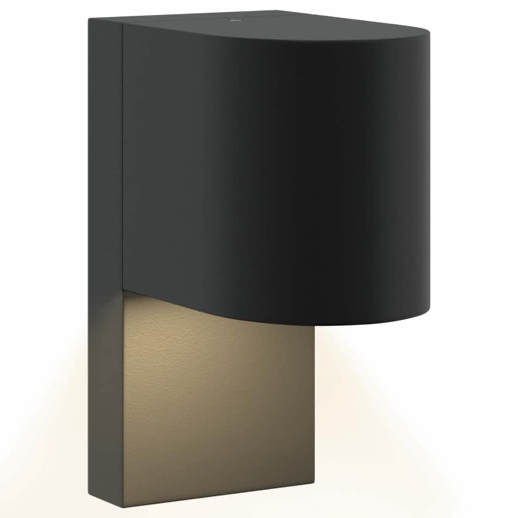 Vanjska zidna lampa 2 pcs Crna 12 x 7 x 15 cm Nehrđajući čelik