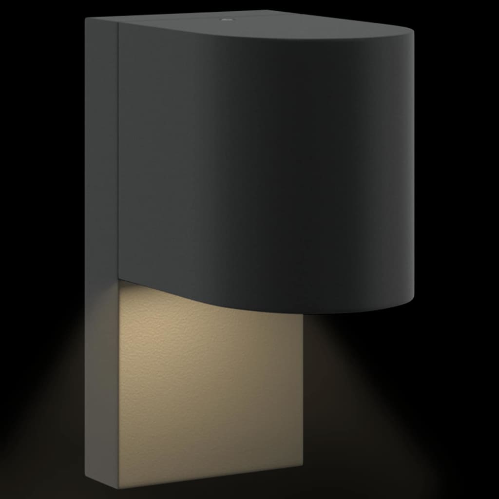 Vanjska zidna lampa 2 pcs Crna 12 x 7 x 15 cm Nehrđajući čelik