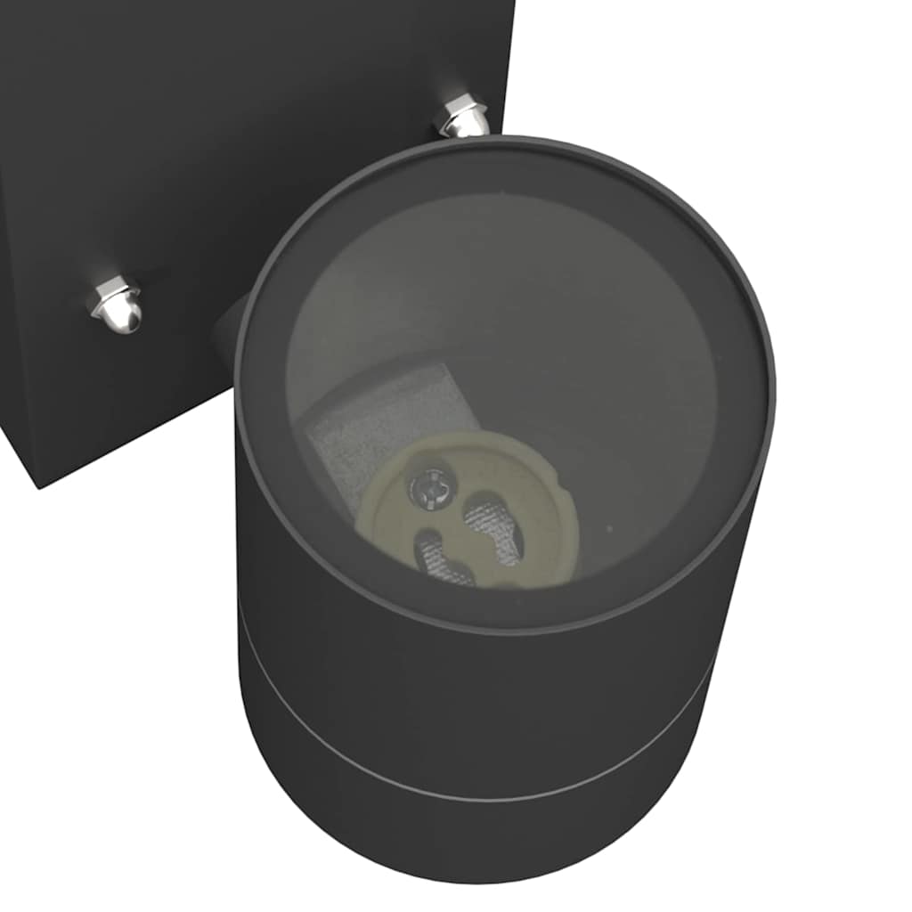 Vanjska zidna lampa 2 pcs Crna 6,5 x 10,5 x 16 cm