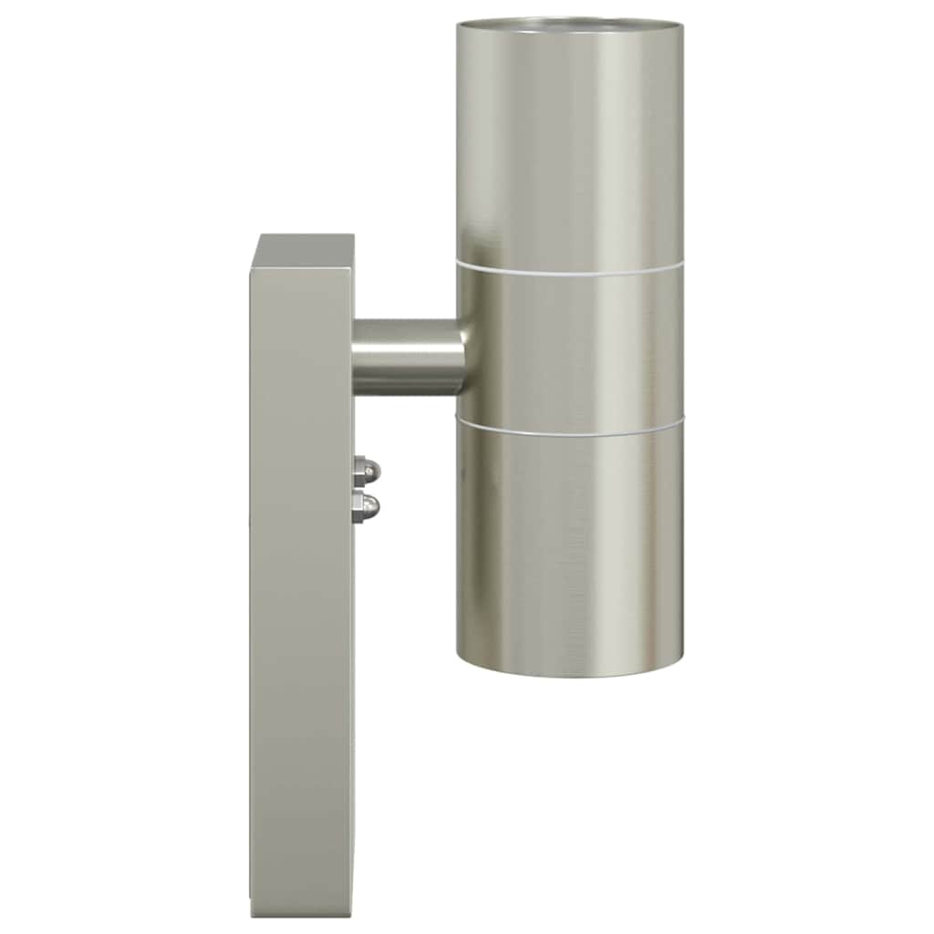 Vanjska zidna lampa 2 pcs Srebrno 7 x 10 x 22 cm